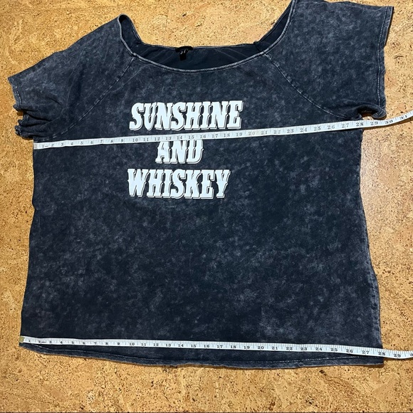 Torrid Off Shoulder Heritage Slub Sunshine & Whiskey Tee Sz 4X - Picture 13 of 16